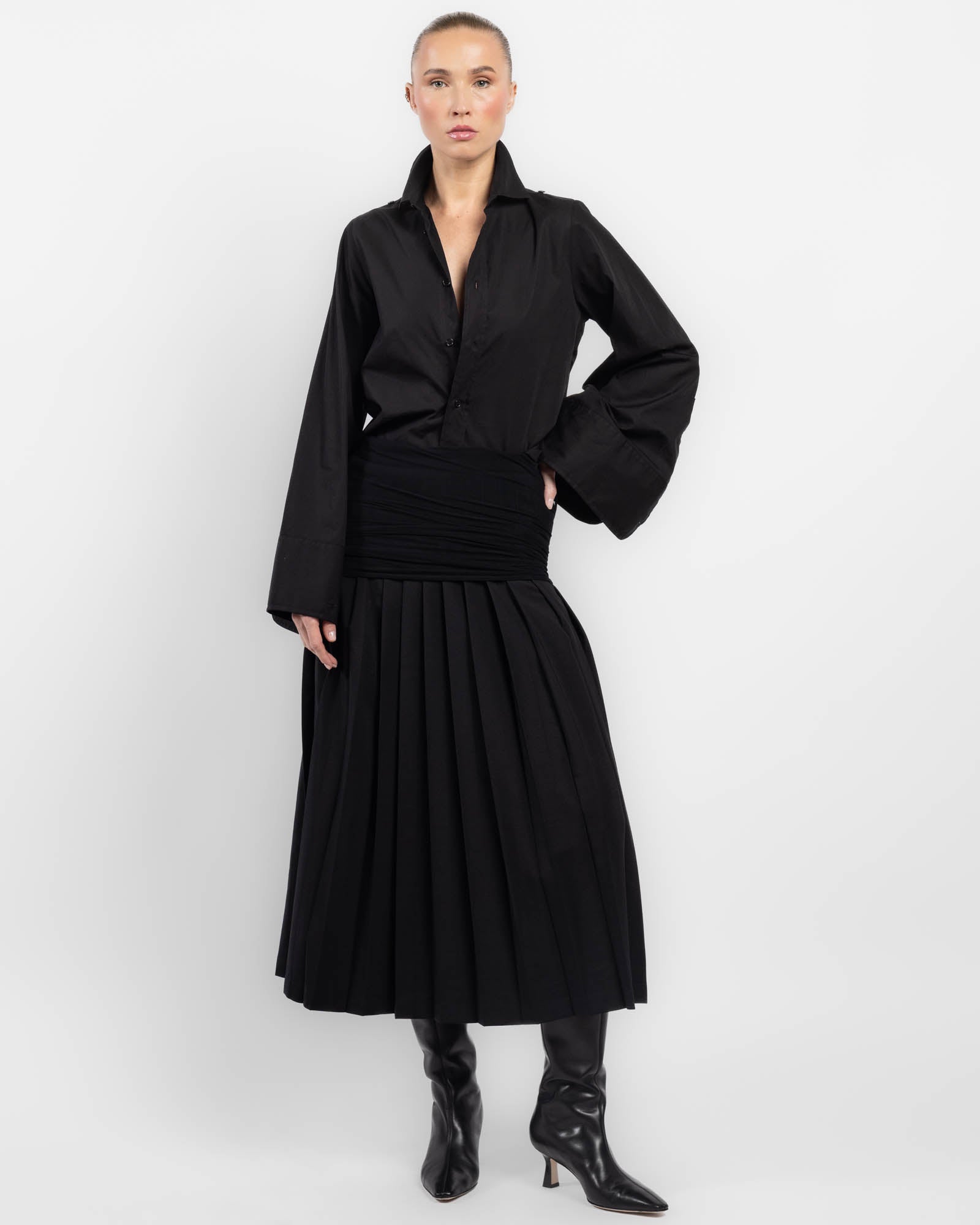 スカート MM6 flounced skirt in cotton MM6 Long Skirt