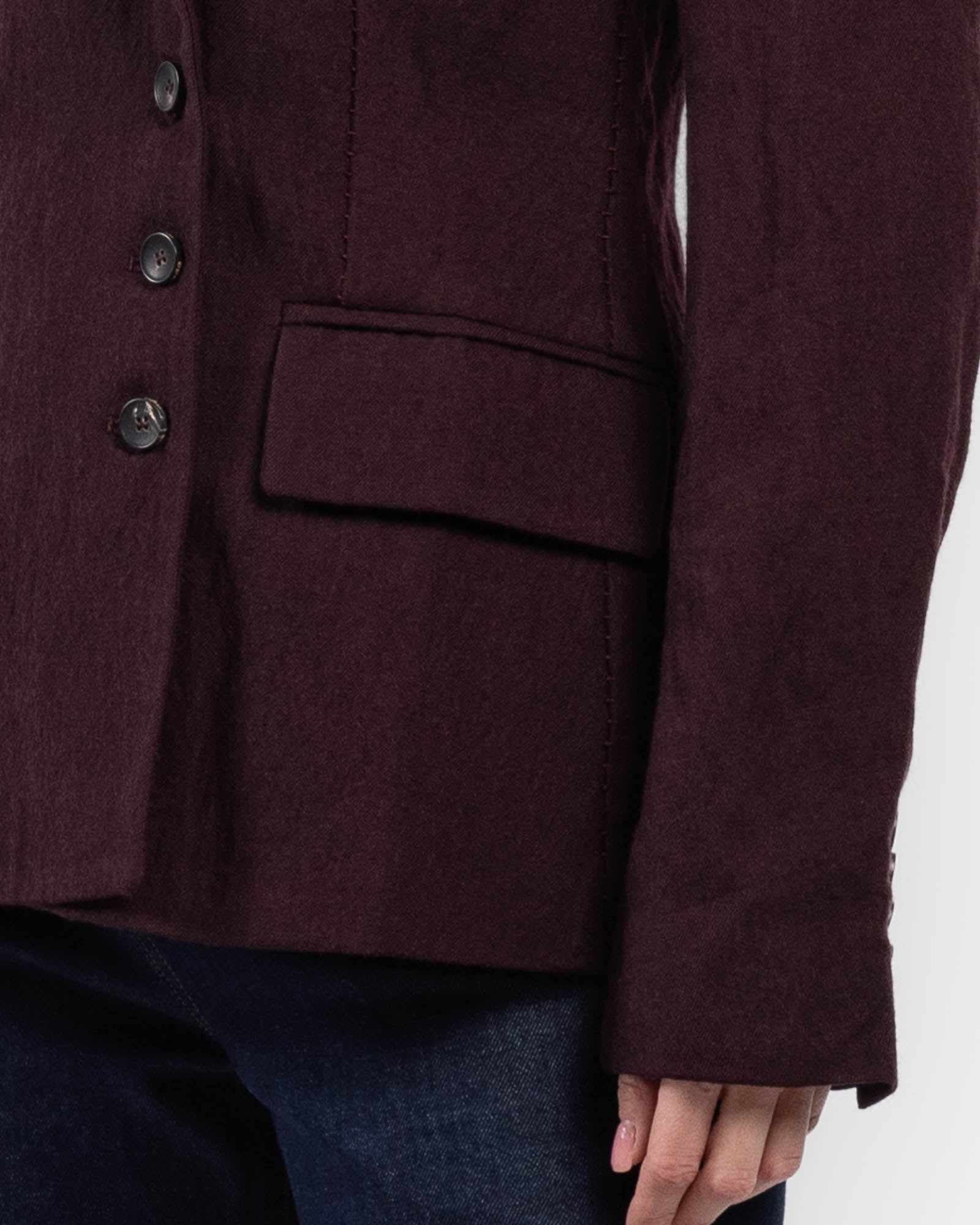 Crumpled Double-Breasted Jacket