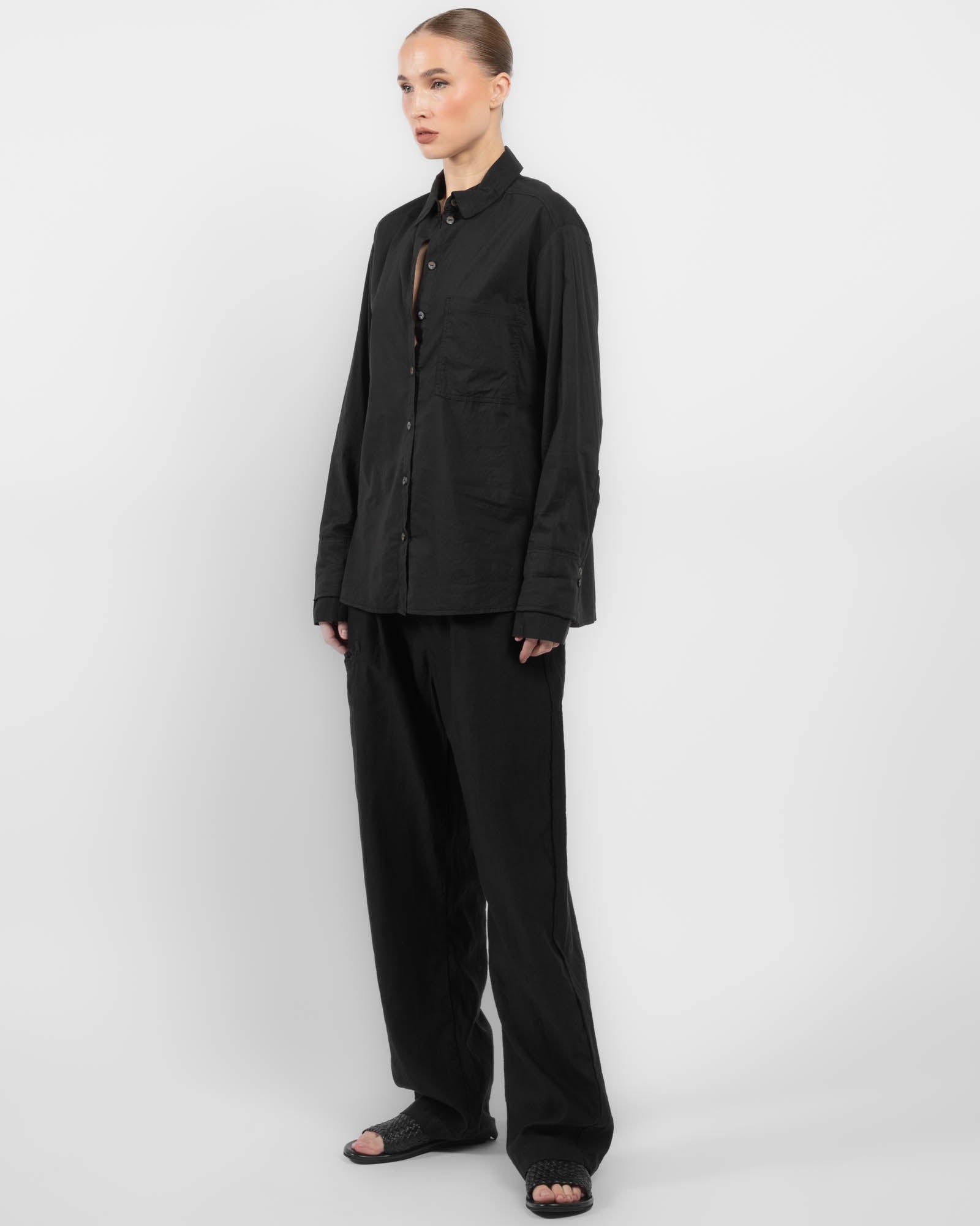 Chemise en lin à double manchette