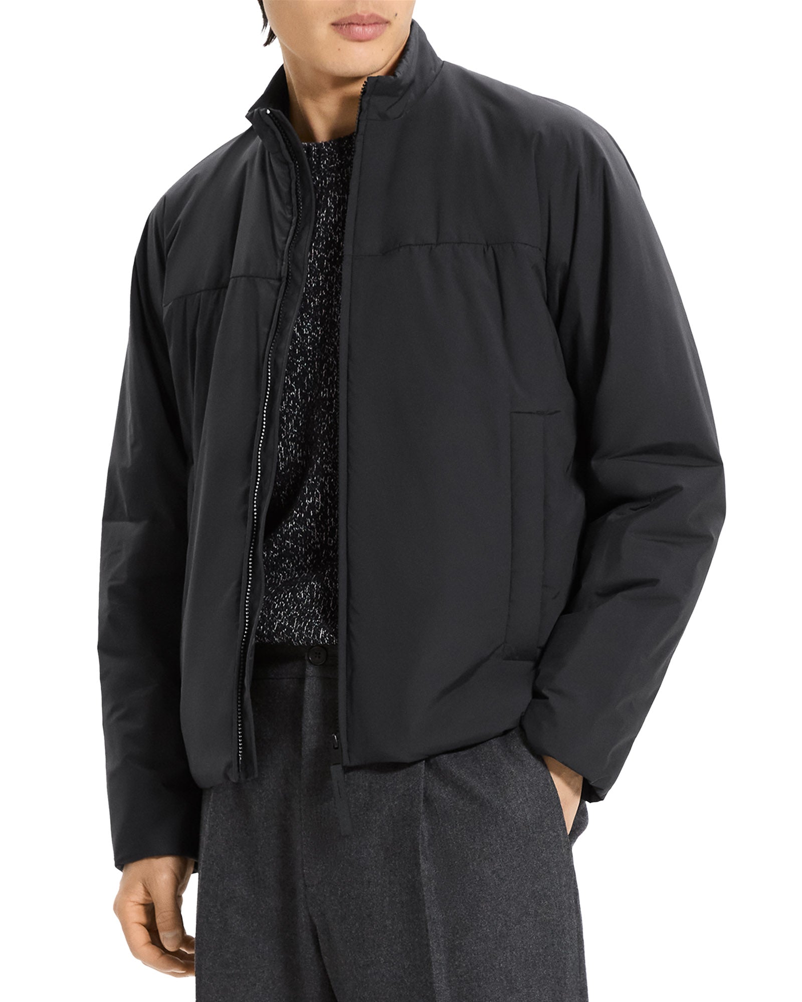 Layer Stand Collar Jacket