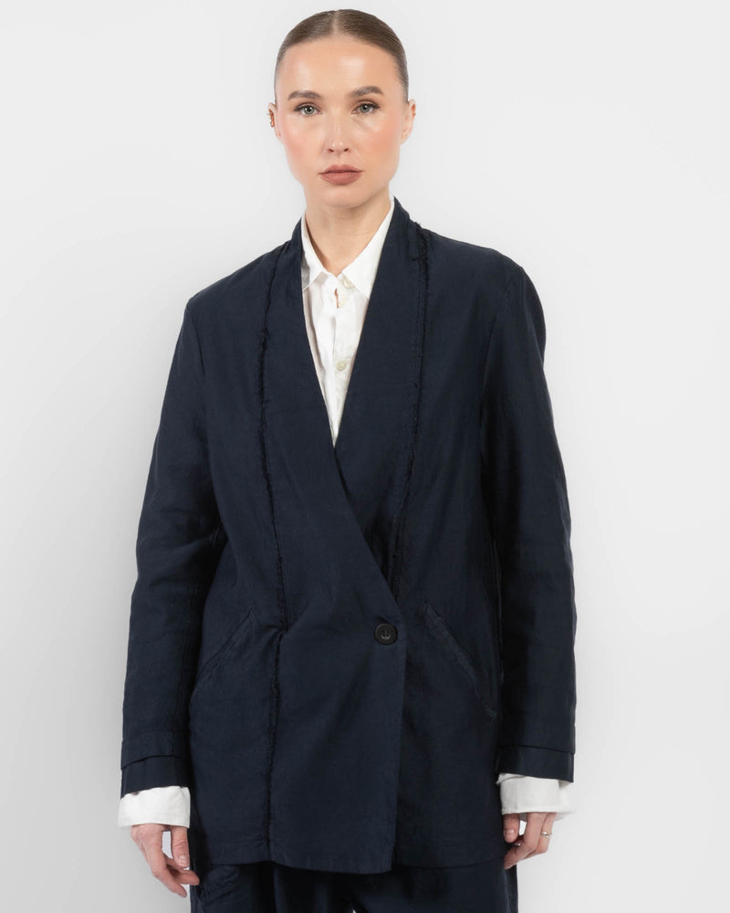 Mixed Double-Breasted Jacket