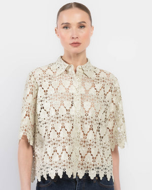 Lace Button Shirt