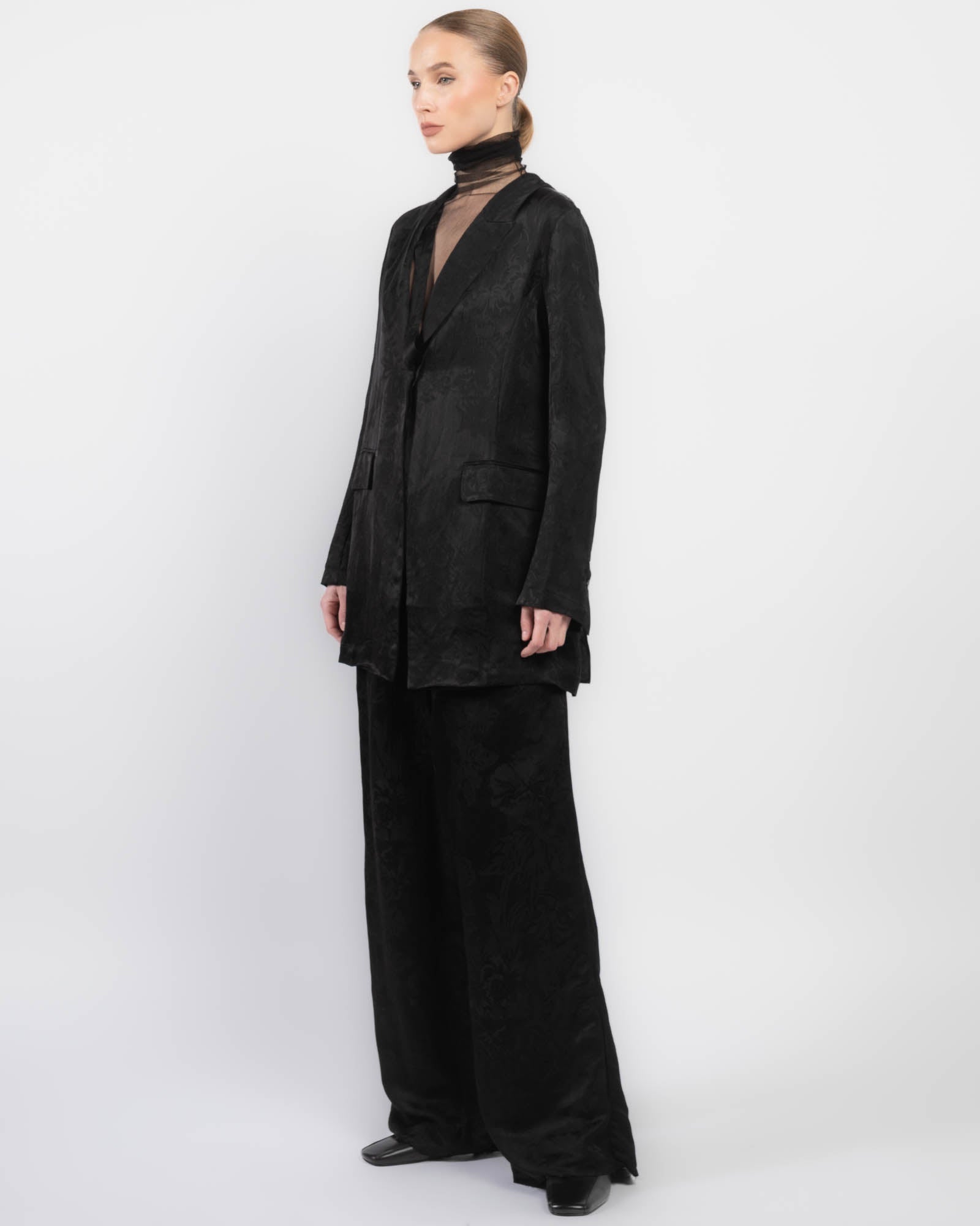 Back Tie Collar Jacket