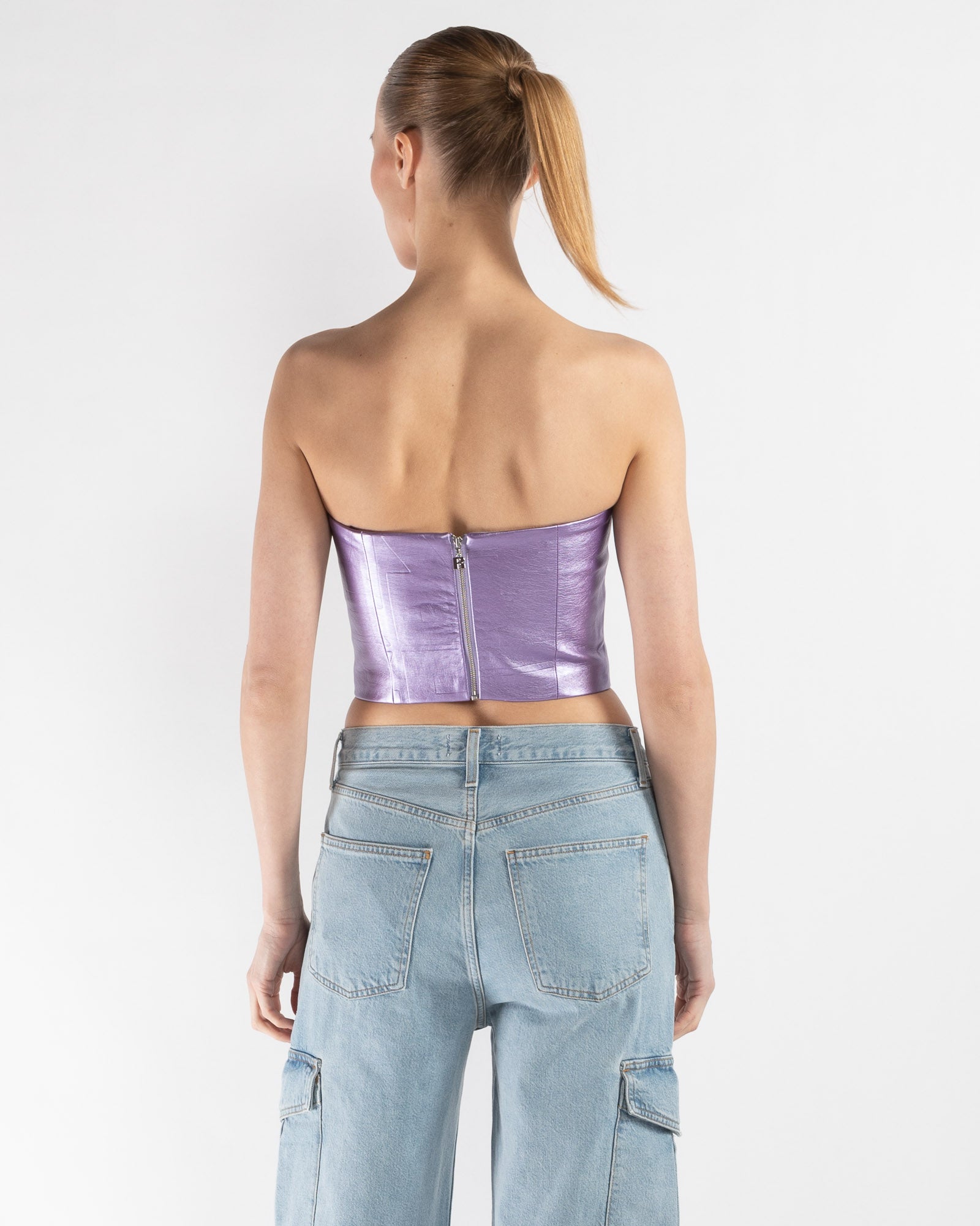 ROTATE Embossed Corset Top