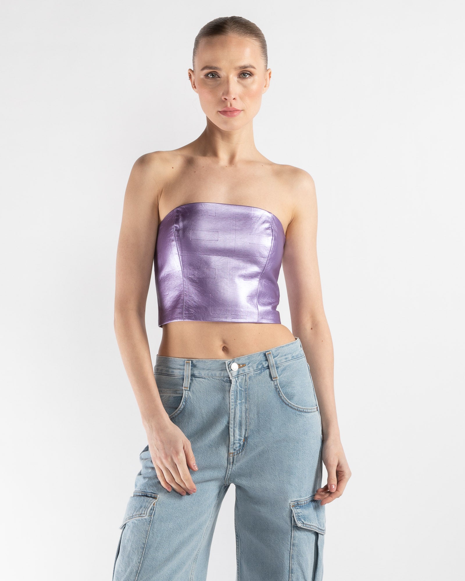 ROTATE Embossed Corset Top