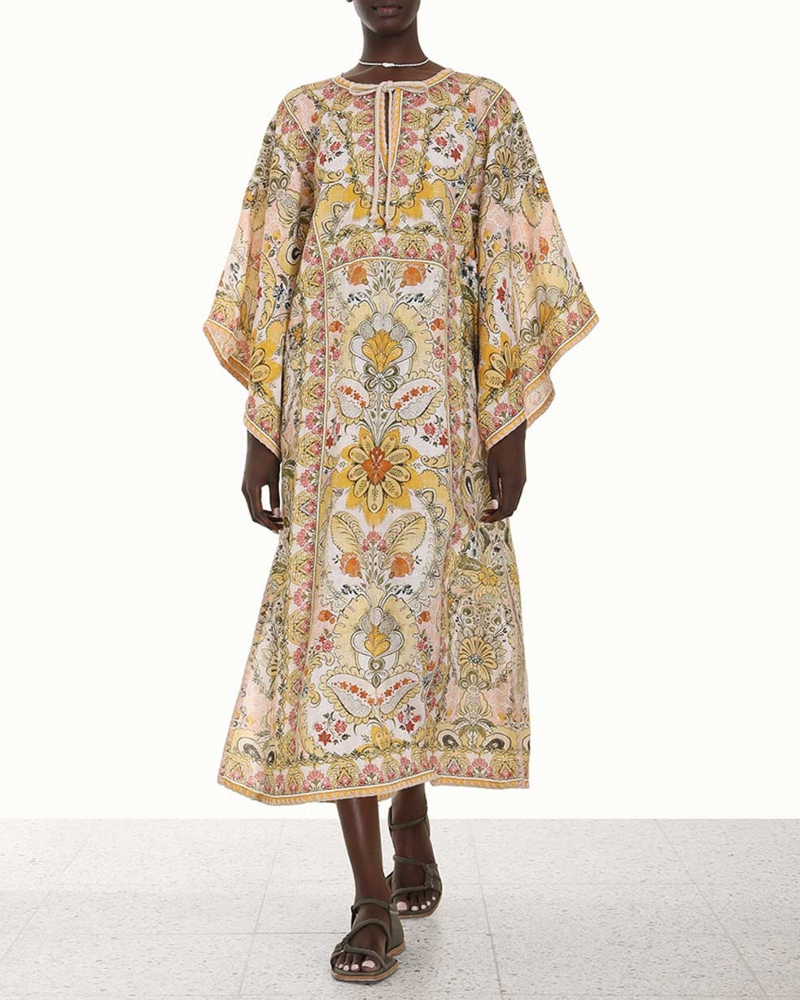 Kaftan Midi Dress - ZIMMERMANN, Luxury Designer Fashion
