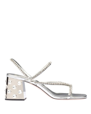 Metallic Strap Sandals
