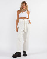 Paper Bag Cropped Pants