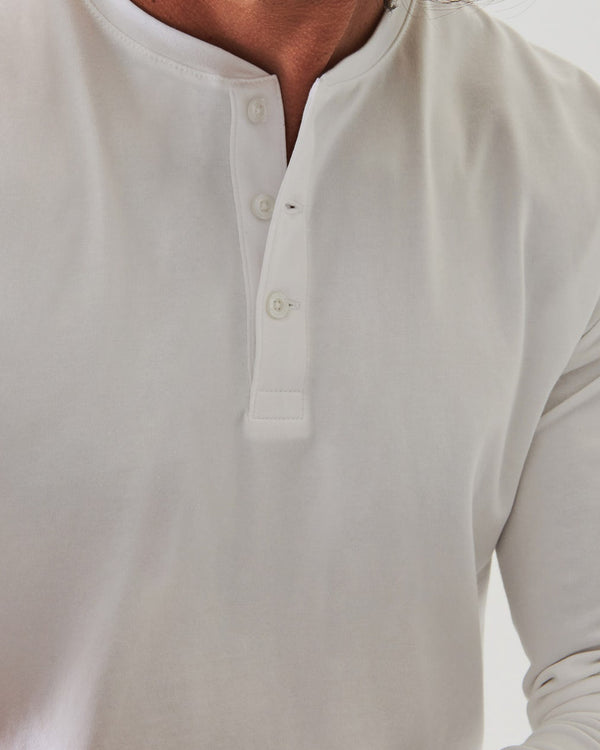 PATRICK ASSARAF - Long Sleeve Henley Shirt | Luxury Designer Fashion | tntfashion.ca