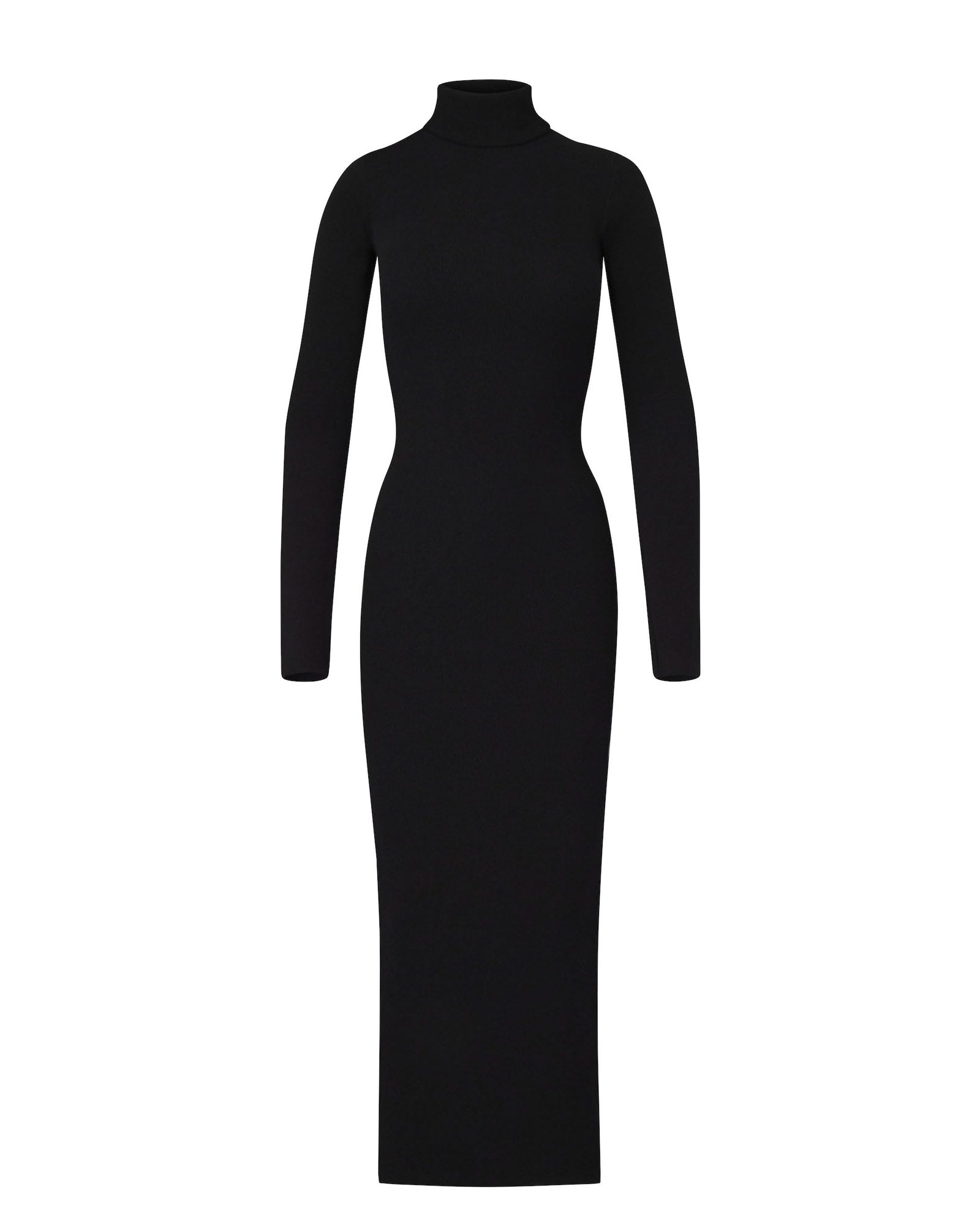 ETERNE Black Turtleneck Maxi Dress