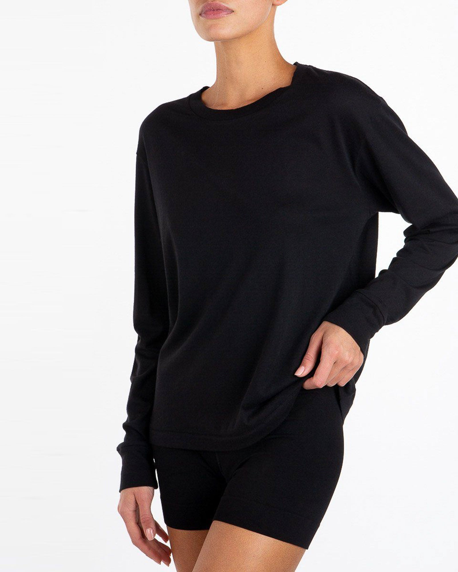 ETERNE - Long Sleeve Boyfriend T-Shirt | Luxury Designer Fashion | tntfashion.ca