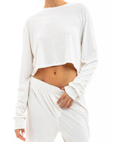 ETERNE - Long Sleeve Cropped T-Shirt | Luxury Designer Fashion | tntfashion.ca
