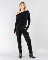 ENZA COSTA - Cuff Off Shoulder Long Sleeve Top | Luxury Designer Fashion | tntfashion.ca