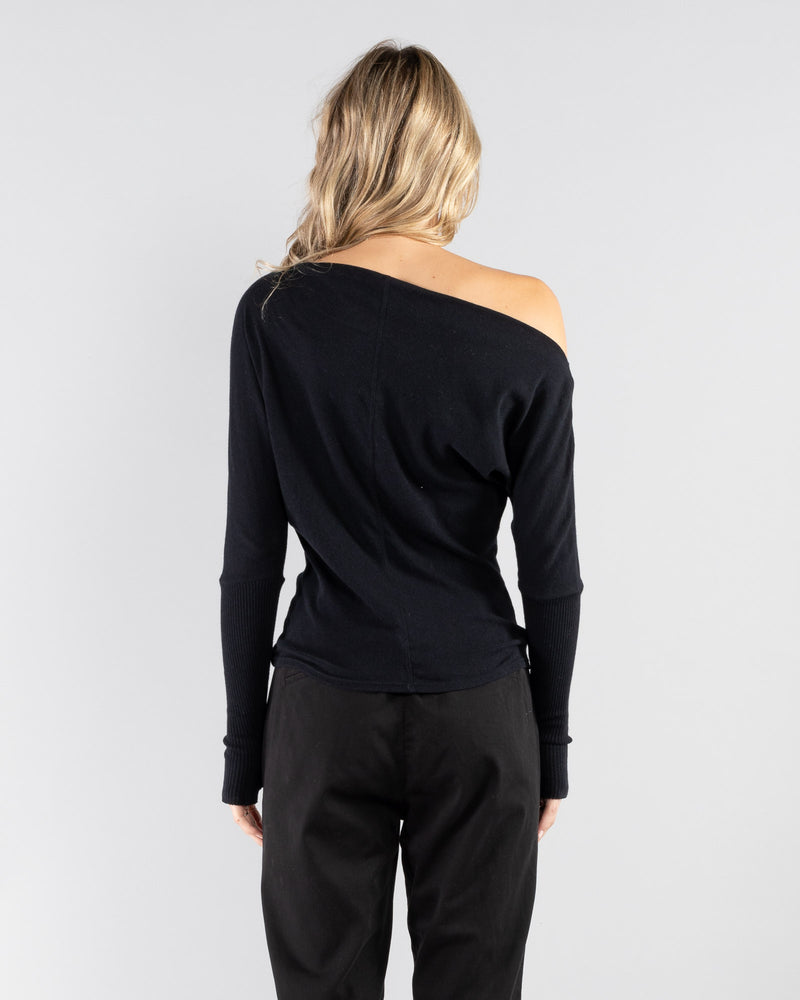 ENZA COSTA - Cuff Off Shoulder Long Sleeve Top | Luxury Designer Fashion | tntfashion.ca