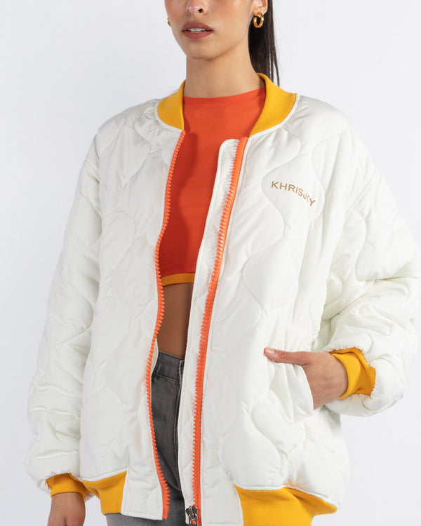 KHRISJOY - Quilted Bomber Jacket | Luxury Designer Fashion | tntfashion.ca