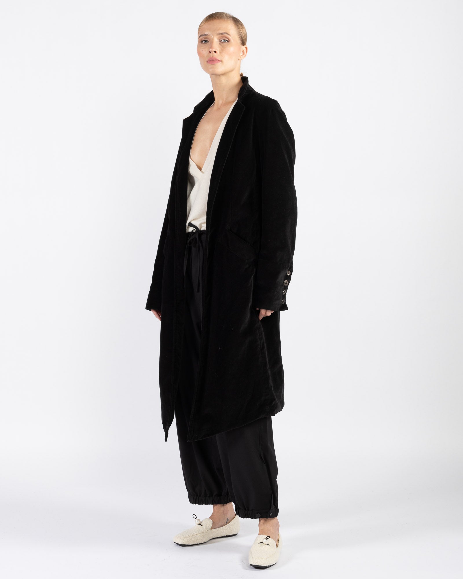 GREG LAUREN - Velvet Top Coat | Luxury Designer Fashion | tntfashion.ca