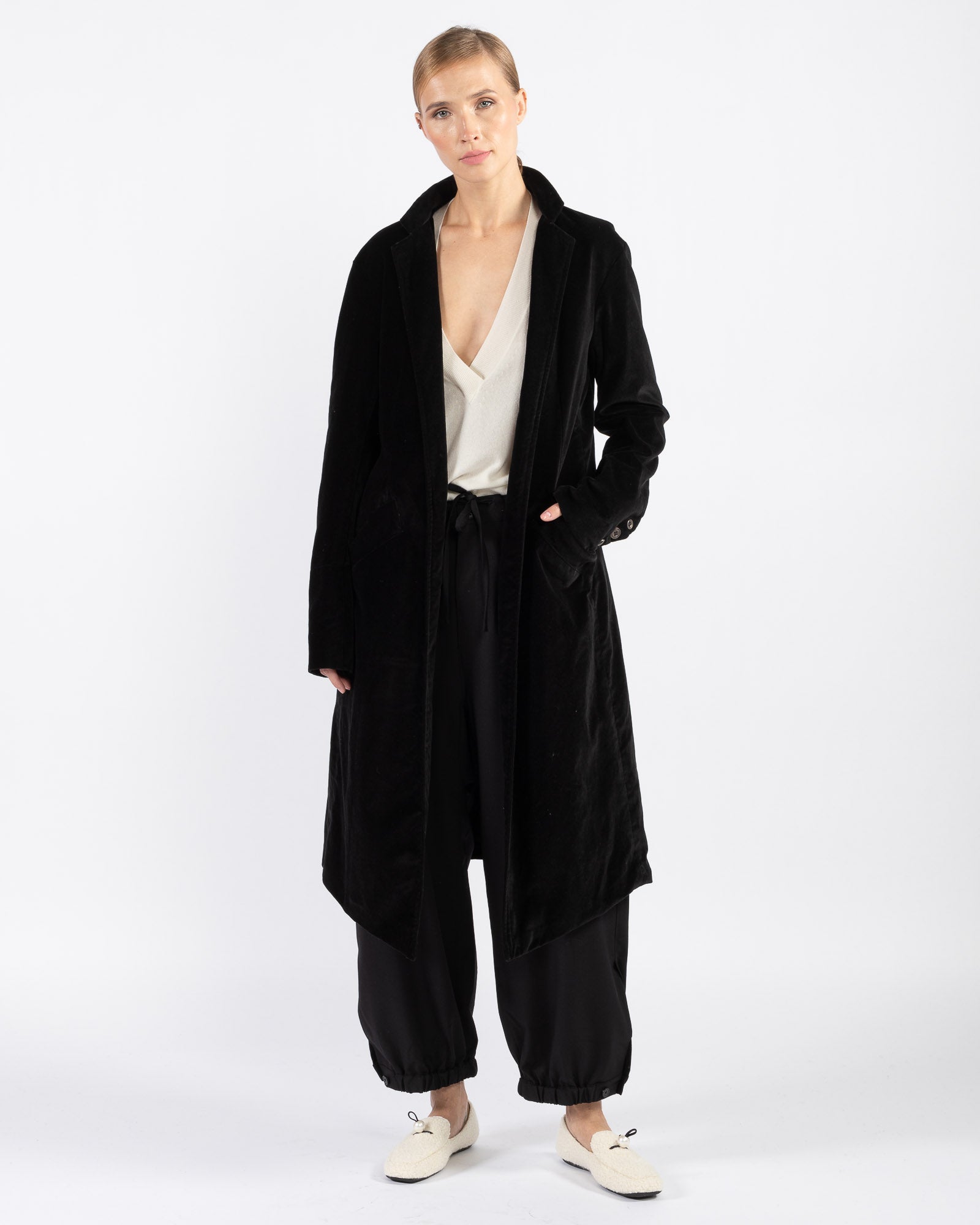 GREG LAUREN - Velvet Top Coat | Luxury Designer Fashion | tntfashion.ca