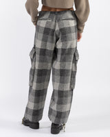GREG LAUREN - Graphite Check Wide Pants | Luxury Designer Fashion | tntfashion.ca