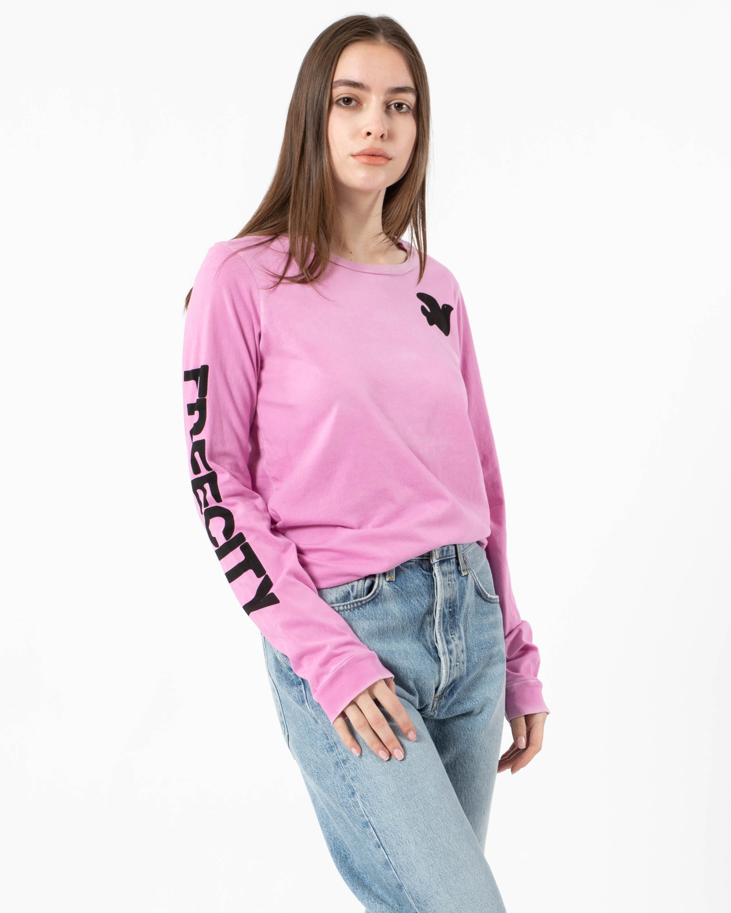 FREE CITY - Long Sleeve Super-Vintage Top | Luxury Designer Fashion | tntfashion.ca