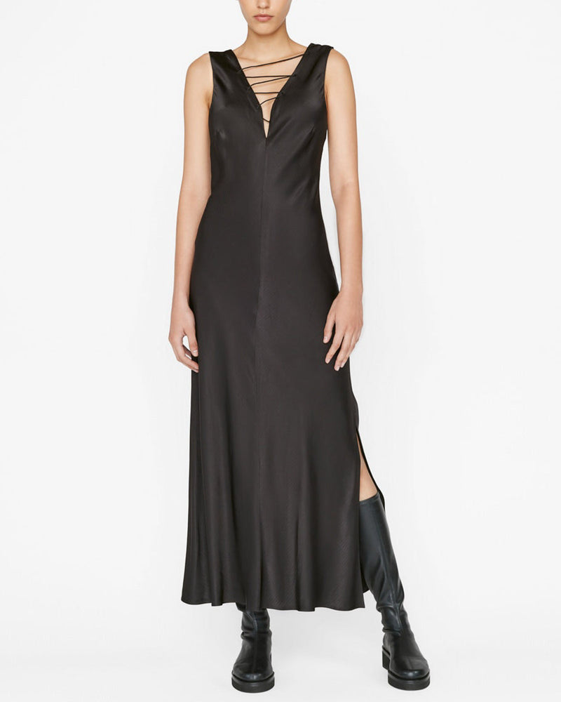 Lace Front Midi Dress - FRAME, Luxury Designer Fashion