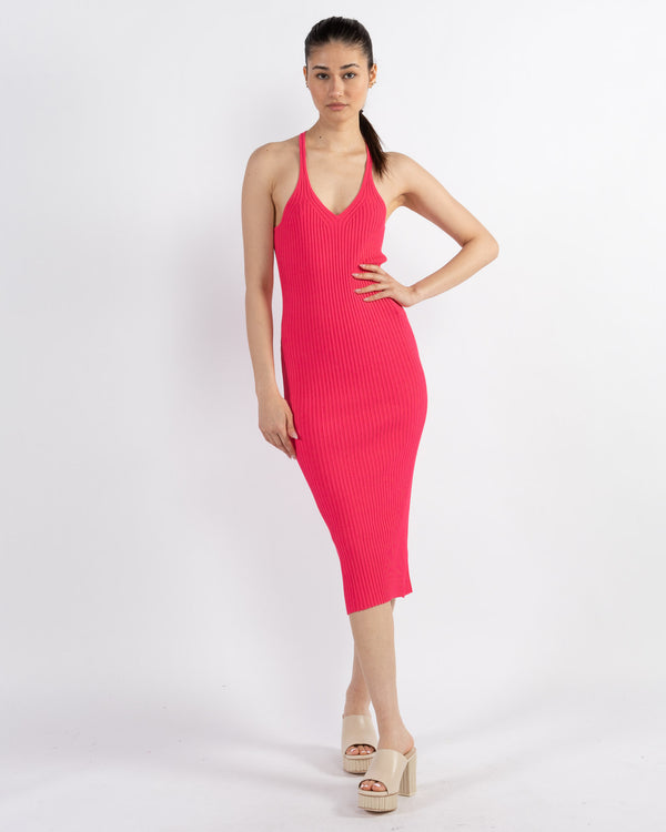 HELMUT LANG - Ribbed Midi Dress | Luxury Designer Fashion | tntfashion.ca