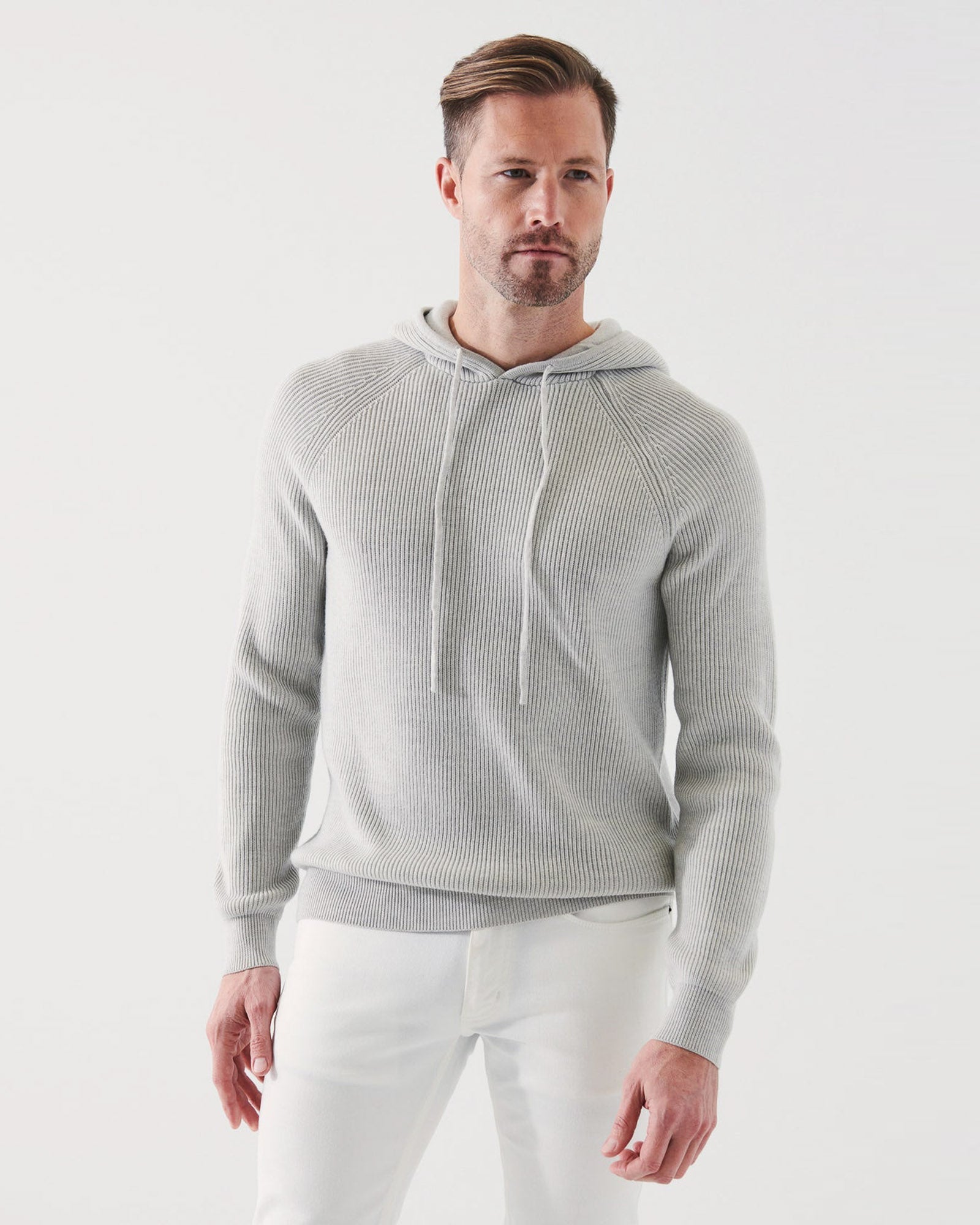 Merino Ribbed Hoodie