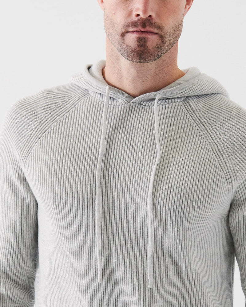 Merino Ribbed Hoodie