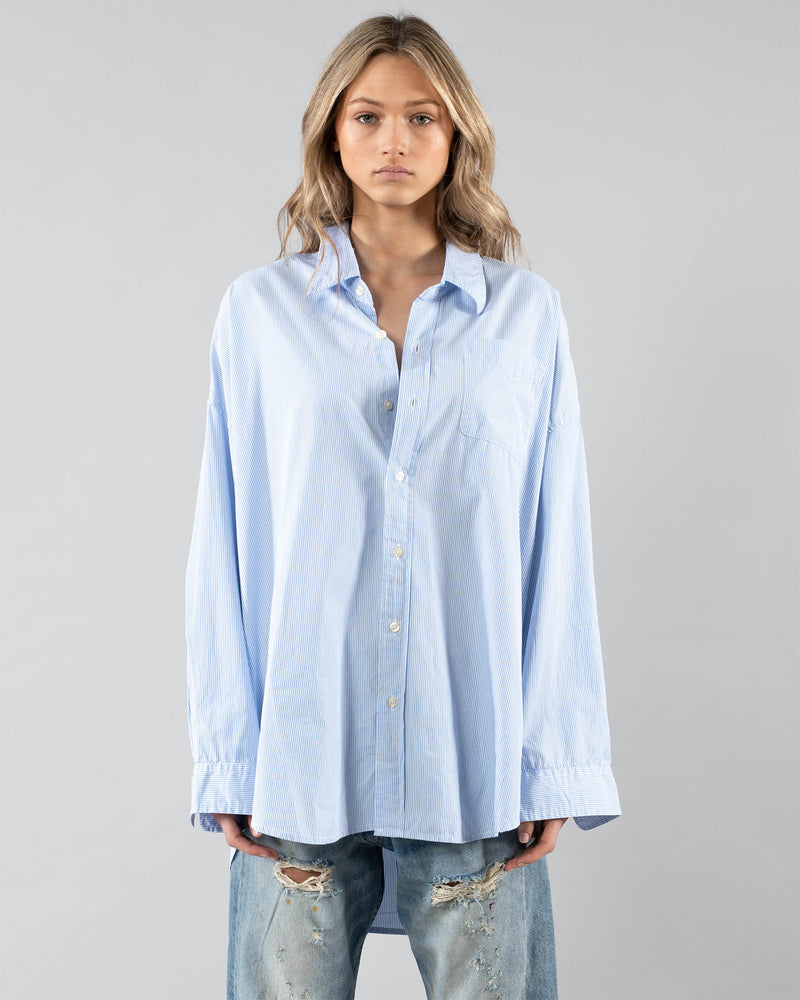 R13 - Drop Neck Oxford Shirt | Luxury Designer Fashion | tntfashion.ca