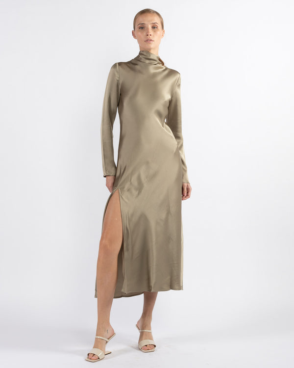 LAPOINTE - Satin Bias Dress | Luxury Designer Fashion | tntfashion.ca