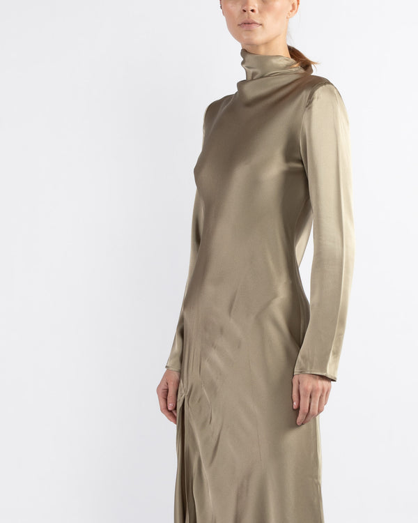 LAPOINTE - Satin Bias Dress | Luxury Designer Fashion | tntfashion.ca