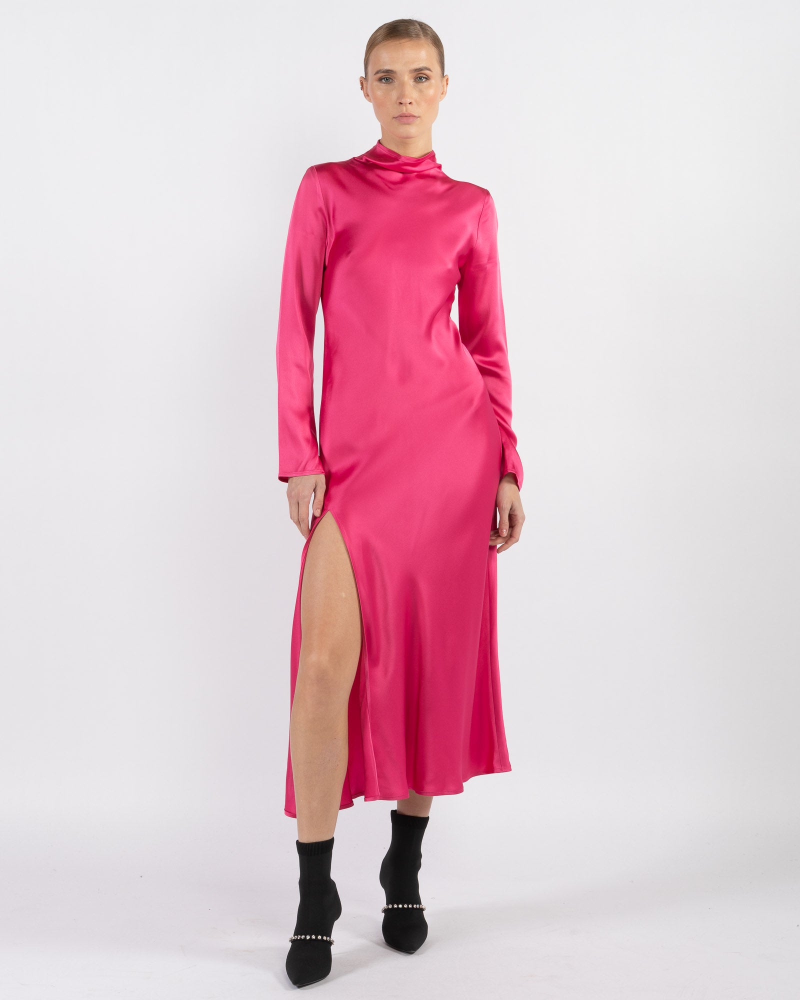 Satin Neck Dress