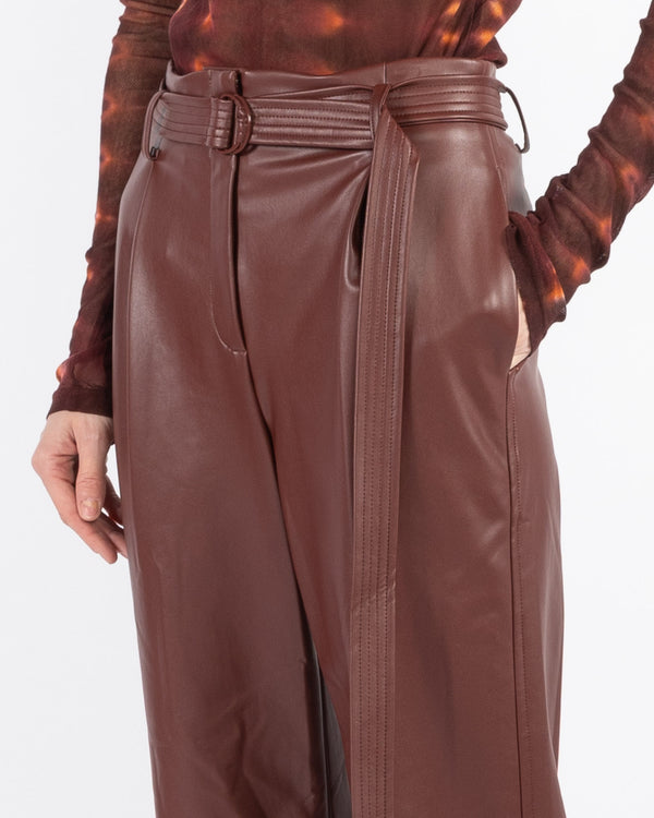 Faux Leather Belt Pants