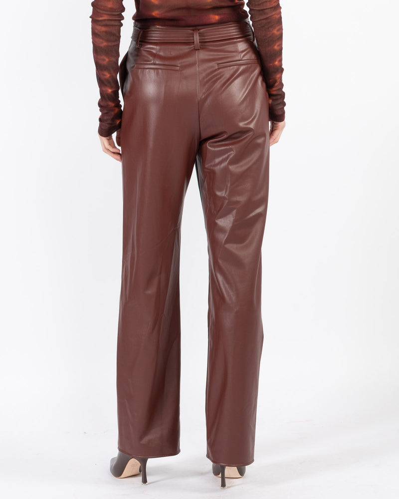 Faux Leather Belt Pants