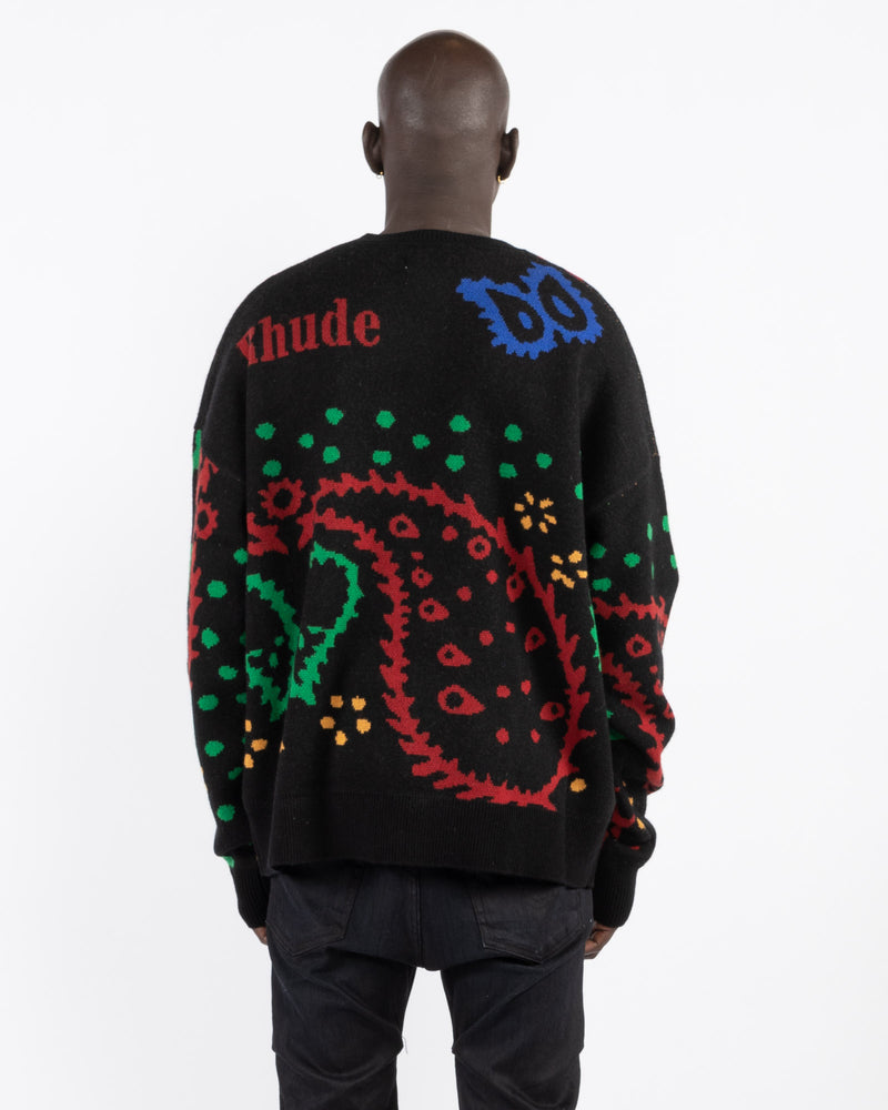 Bandana Knit Crew Sweater