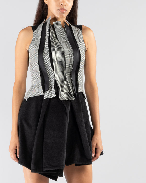 SHIRO SAKAI - Asymmetrical Sleeveless Dress | Luxury Designer Fashion | tntfashion.ca