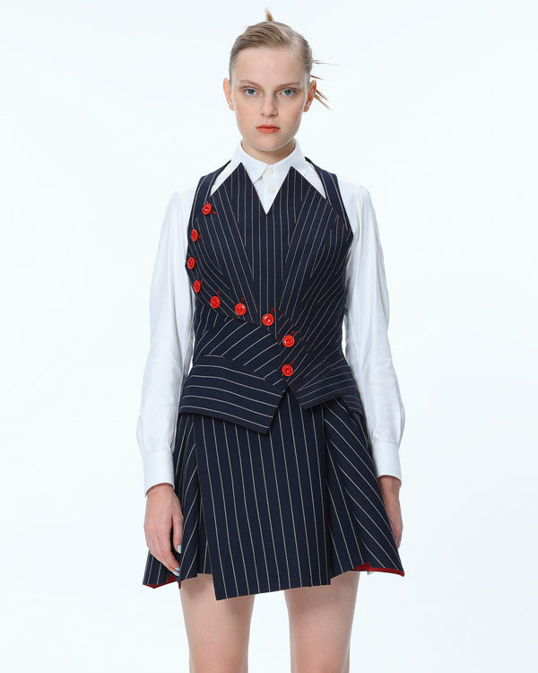 SHIRO SAKAI - Asymmetric Vest | Luxury Designer Fashion | tntfashion.ca