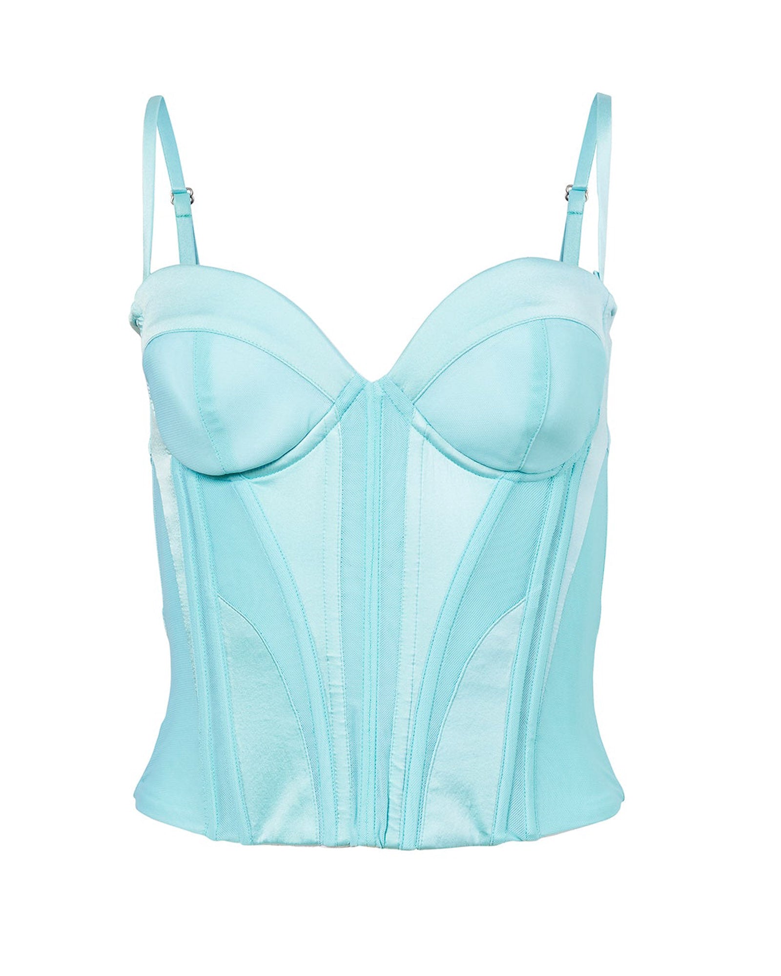 Bustier en soie et maille