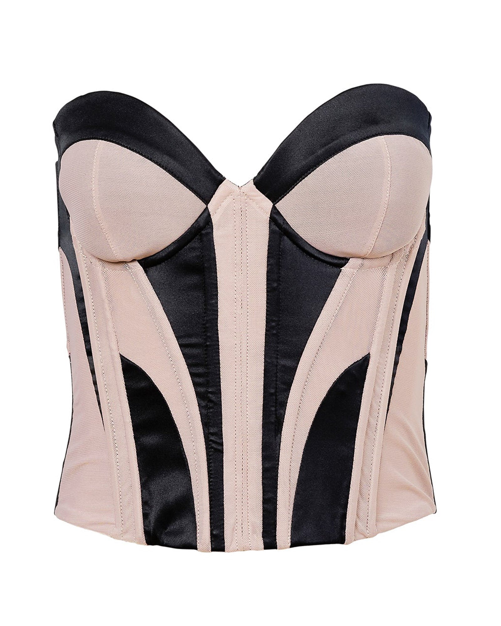 Silk & Mesh Bustier