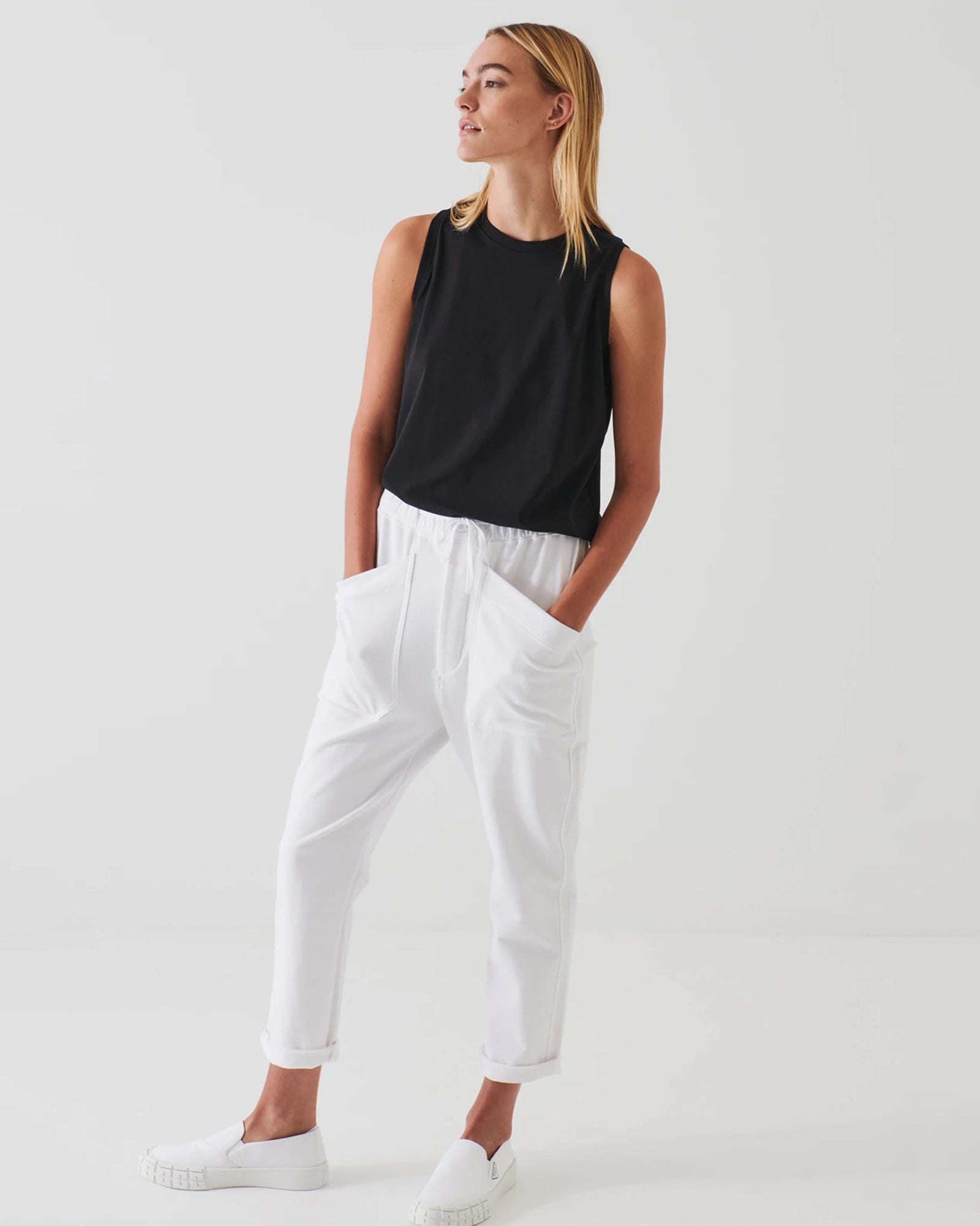 PATRICK ASSARAF - Boyfriend Crew Tank Top | Luxury Designer Fashion | tntfashion.ca