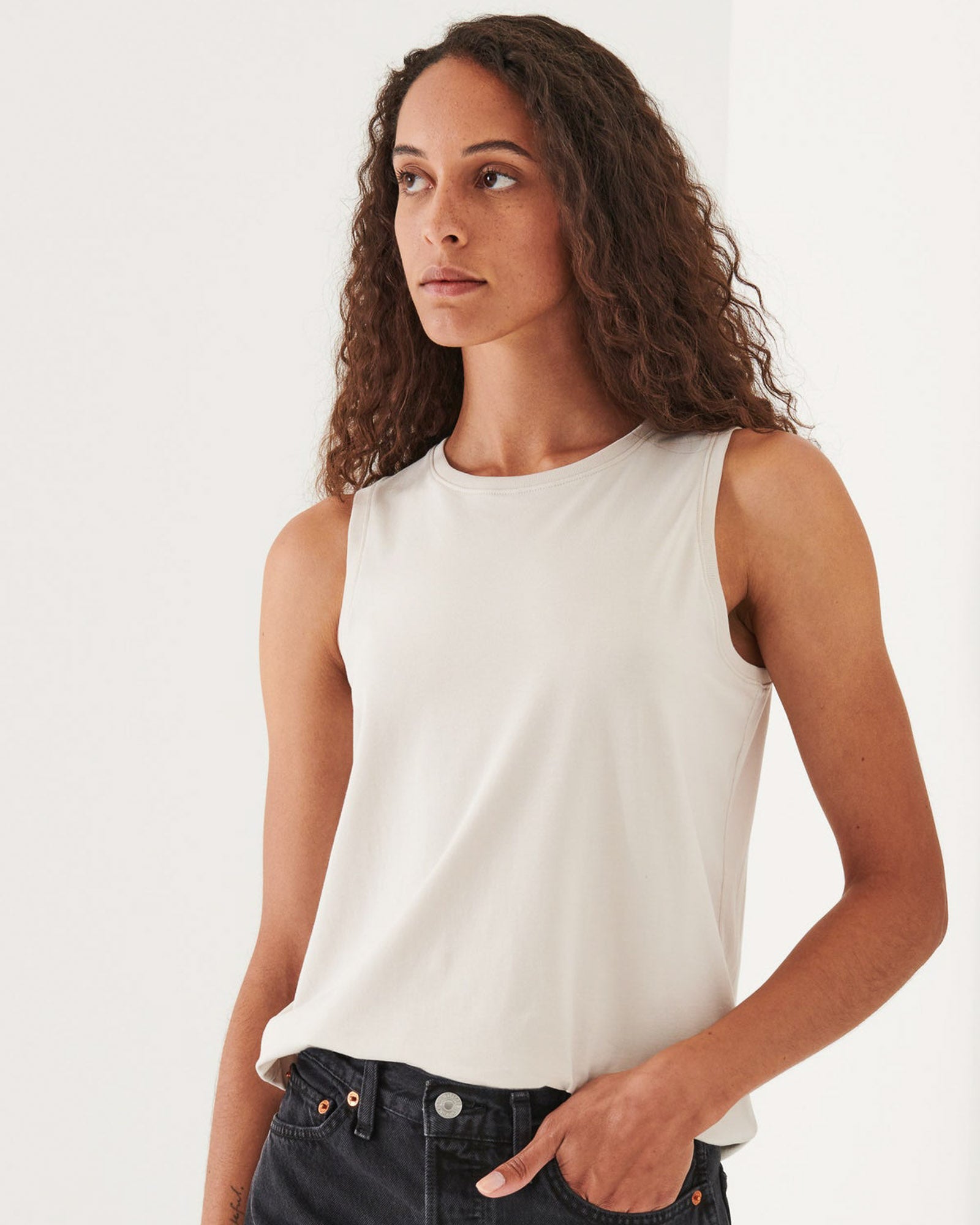 Stretch Boyfriend Tank Top