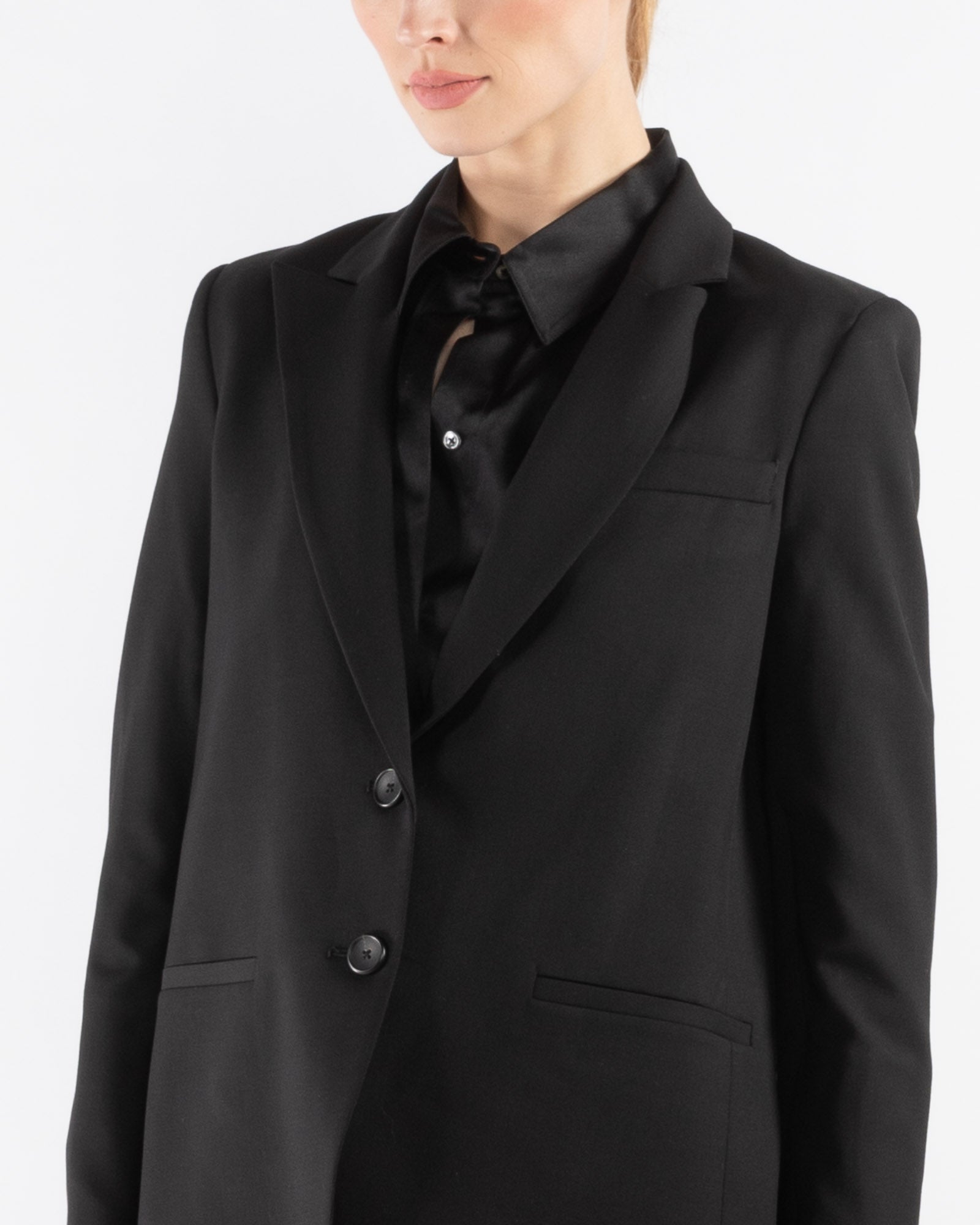 Blazer boyfriend avec fermeture éclair