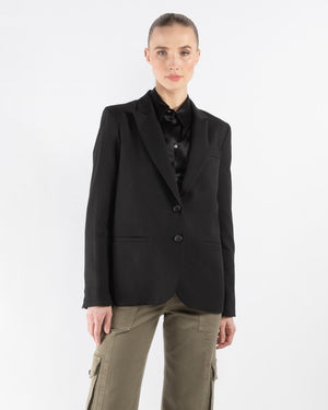 Blazer boyfriend avec fermeture éclair