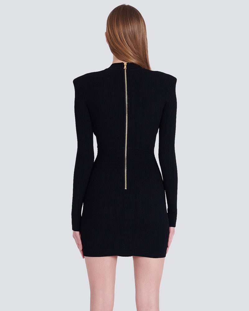 BALMAIN - Short Long Sleeve Knit Dress | Luxury Designer Fashion | tntfashion.ca