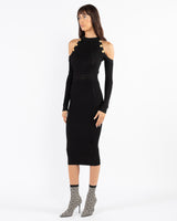 BALMAIN - Off-Shoulder Knit Dress | Luxury Designer Fashion | tntfashion.ca