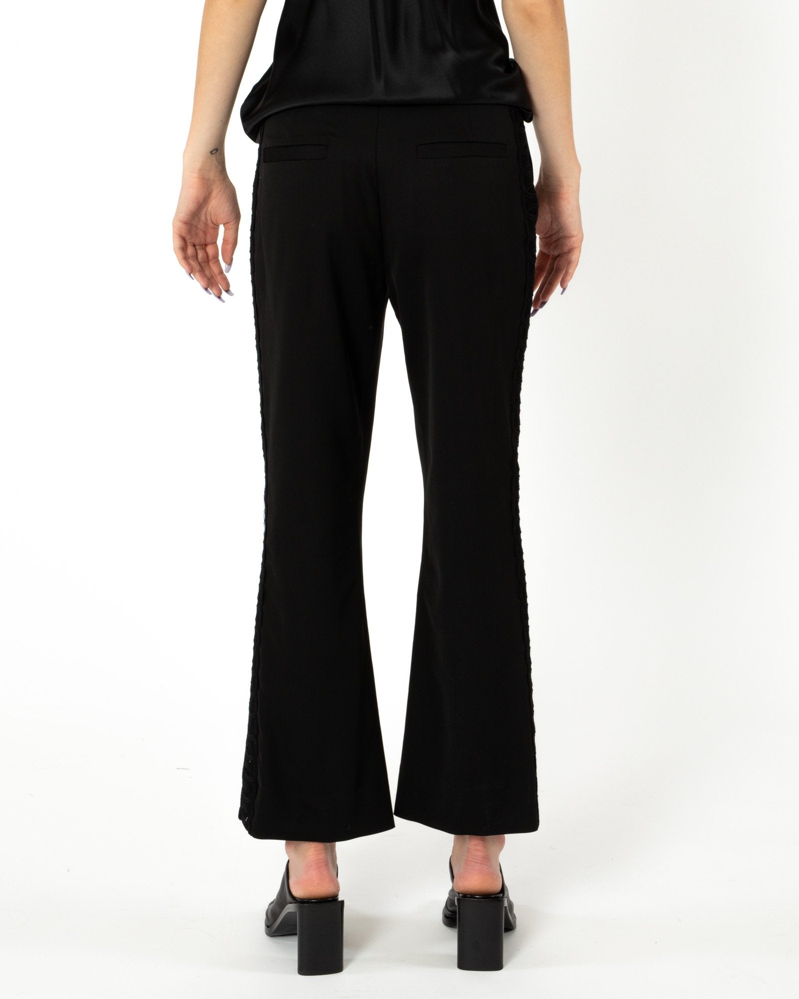 OLIVIA PALERMO - Cropped Kick Flare Trousers | Luxury Designer Fashion | tntfashion.ca