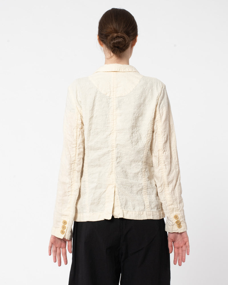 Texture Four Button Linen Jacket - PAS DE CALAIS | Luxury Designer