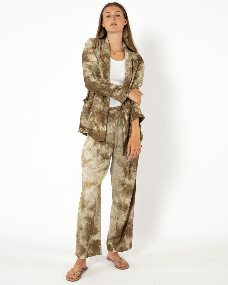 RAQUEL ALLEGRA - Tie Dye Boyfriend Shawl Blazer | Luxury Designer Fashion | tntfashion.ca