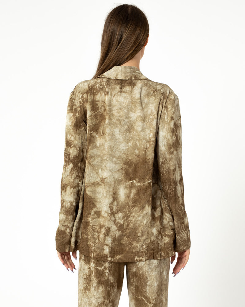 RAQUEL ALLEGRA - Tie Dye Boyfriend Shawl Blazer | Luxury Designer Fashion | tntfashion.ca