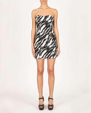 Jacquard Strapless Dress